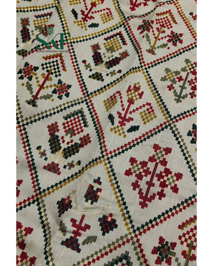MAURA SILK PATOLA FOIL PRINT WEAVING BEIDGE SAREE BY SKFBHOLUBHAI
